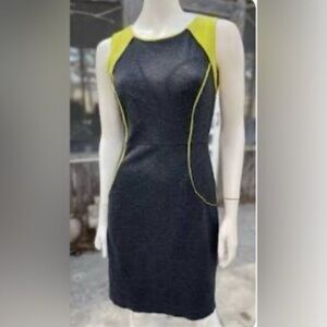 Nue by Shani Black Dress with Yellow Accents
